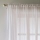 image 2 of Pair of Eden White 100% Recycled Voile Panels 137 cm (54 inch) Rod Pocket Panels for Bedroom and Living Room