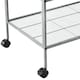image 9 of PawHut Double Rolling Bird Cage with Removable Metal Tray and Storage Shelf