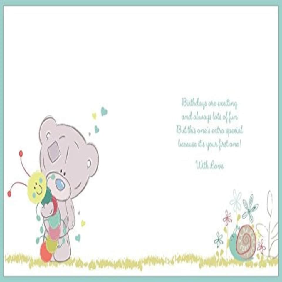 image 1 of 1st Birthday Boy Me to You Bear Handmade Boxed Card