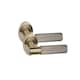image 2 of Golden Grace 6 Set Straight T-Bar Linear Door Handles in Antique Brass Finish with Tubular Latch and 1 Pair of 3" Ball Bearing Hinges Bronze