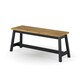 image 2 of Core Products Corona Black, Live Edge Large Dining Bench H45.5cm x W122.5cm x L31.5cm Black