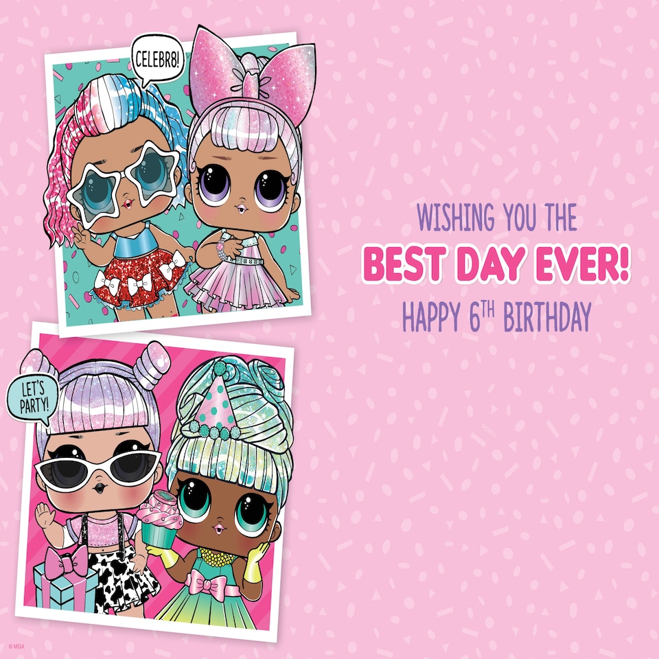 image 1 of LOL Surprise Age 6 Birthday Card