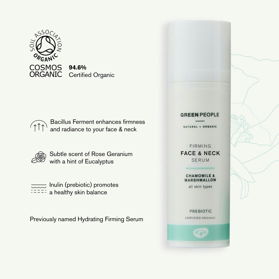 image 1 of Green People Firming Face & Neck Serum - Serum for All Skin Types - Paraben & Alcohol Free - Cruelty Free & Vegan, 50ml