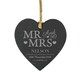image 2 of Personalised Mr & Mrs Slate Heart Decoration