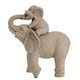 image 2 of Naturecraft Collection Elephant & Calf Sandstone Finish Grey