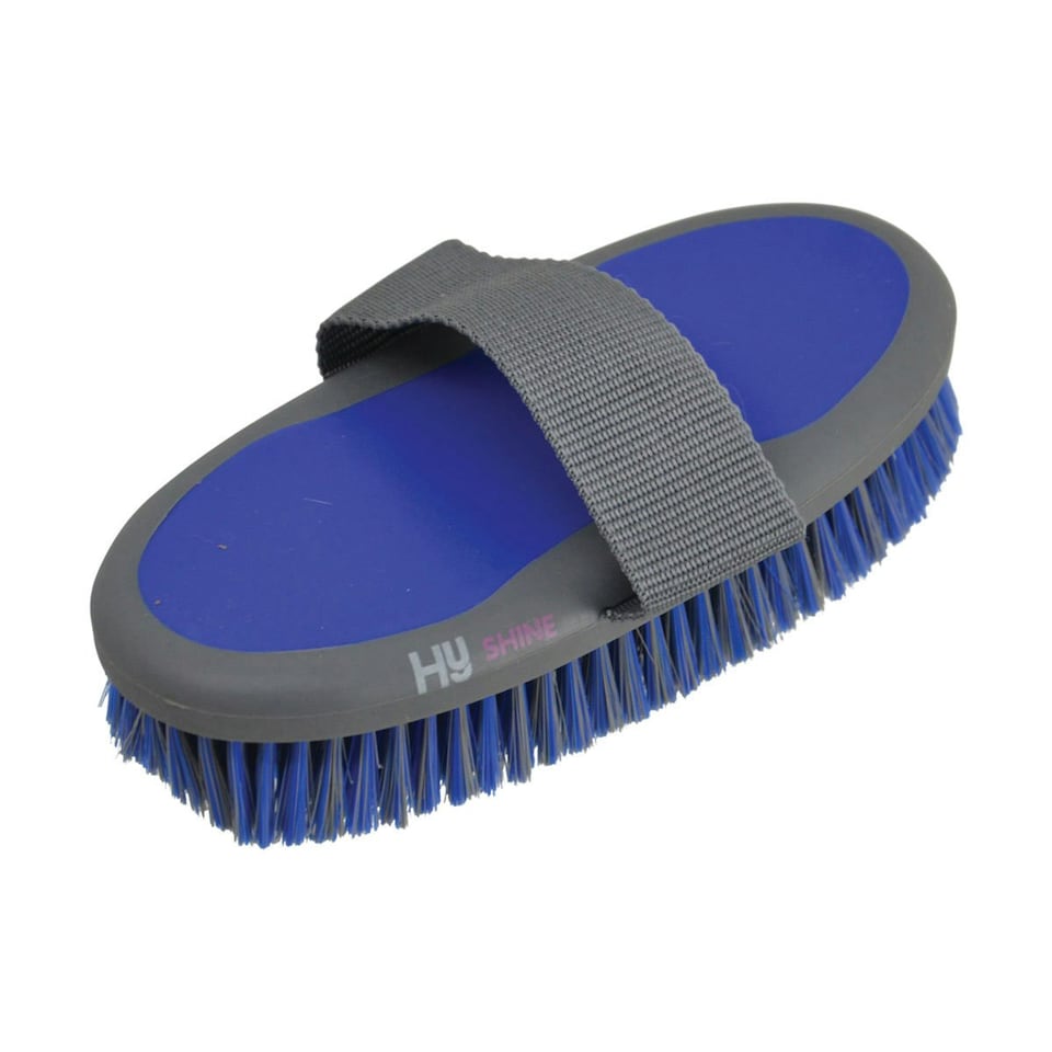 Hy Sport Active Horse Body Brush - Jewel Blue - 20cm x 9.5cm