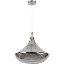 Willis Satin Nickel and Glass Pendant Ceiling Light