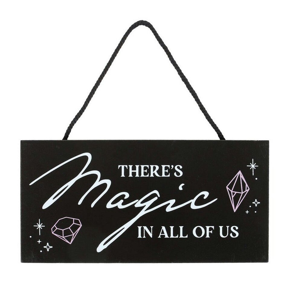 image 1 of Something Different There´s Magic In All Of Us Hanging Sign - Black/White - One Size