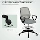 image 6 of Vinsetto Draughtsman Chair Tall Office Chair with Adjustable Height | Grey | One Size