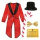 image 1 of Chocolate Factory Boss Costume with Tailcoat Red | S