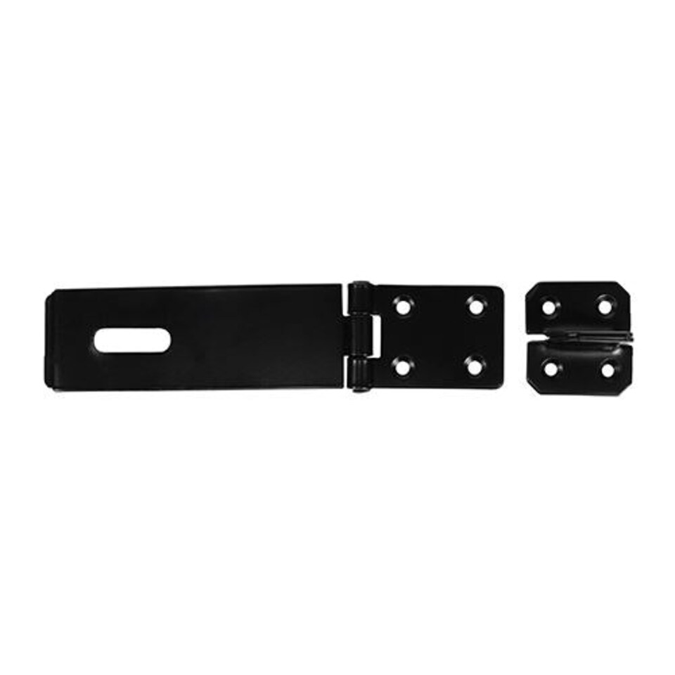 image 1 of Timco - Safety Pattern Hasp & Staple - Black (Size 6" - 1 Each)