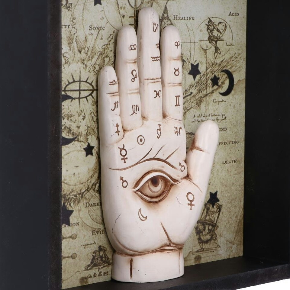 image 1 of Palmistry Companion Framed Chiromancy Wall Mounted Art - Nemesis Now