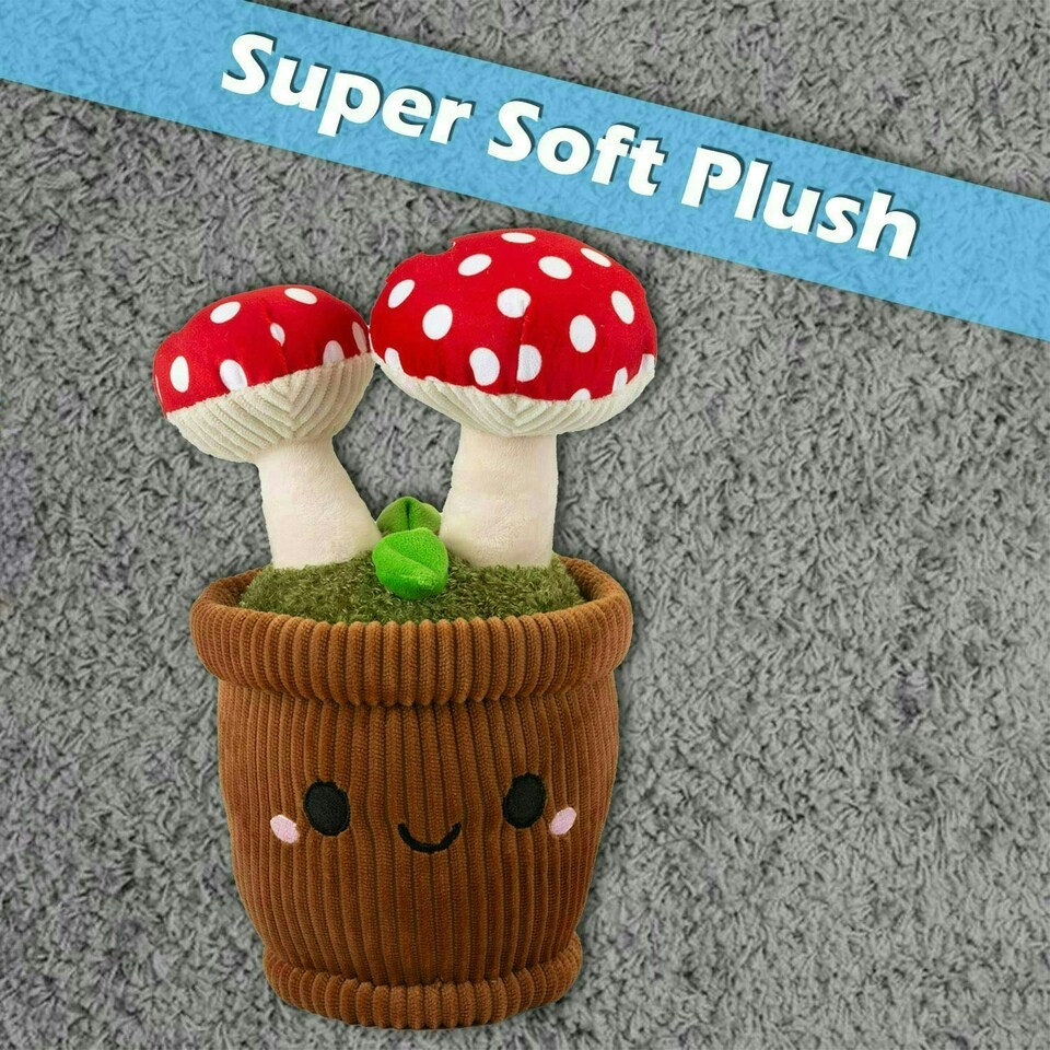 image 1 of Flowerpot Soft Toy Cute Plushie Huggable Cuddly Stuffed Toy Gift 30cm Red