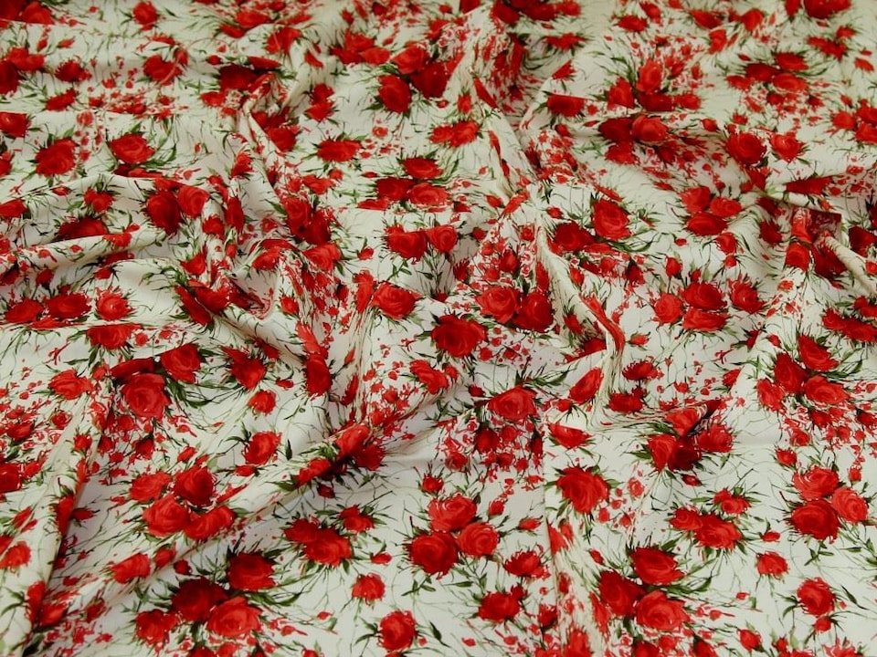 Red Cotton Lawn Fabric for Dressmaking, 140cm / 55" Wide - per metre