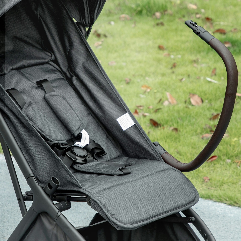 image 1 of AIYAPLAY Baby Stroller with Adjustable Seat, Travel Pushchair, Dark Grey Grey | Dark Grey