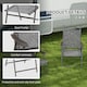 image 5 of Outsunny Folding Chairs Set, Breathable Mesh Fabric Seat, Grey