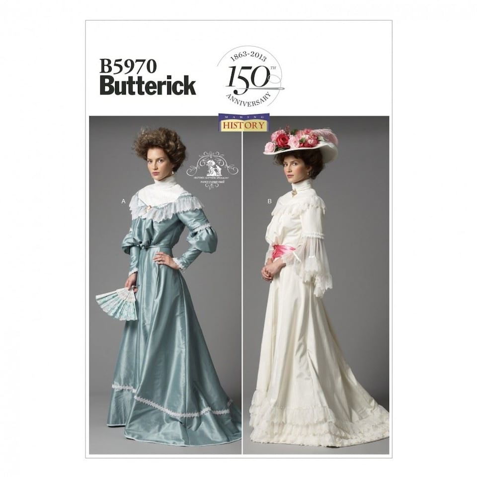 image 1 of Butterick 5970 Paper Sewing Pattern – Women’s Costumes & Vintage Style, UK Sizes 16–18–20–22–24, Advanced