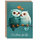 image 1 of Always Love You Pun Two Cute Owls On Branch Partner Anniversary Card