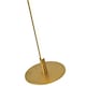 image 7 of Modern Sleek Stick Style LED Standard Floor Lamp in Brush Gold with Foot Dimmer
