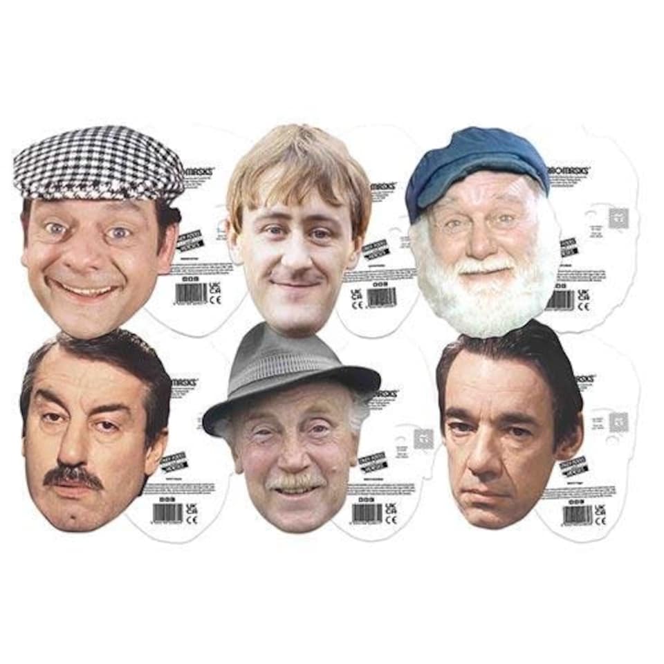 image 1 of Only Fools & Horses Party Cardboard Face Masks - Pack of 6
