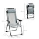 image 5 of Outsunny Set of 2 Portable Folding Recliner Metal Outdoor Patio Chaise Lounge Chairs with Adjustable Backrest, Grey