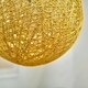 image 2 of ValueLights Bjorn Medium Rattan Wicker Cream Ceiling Pendant Shade Cream