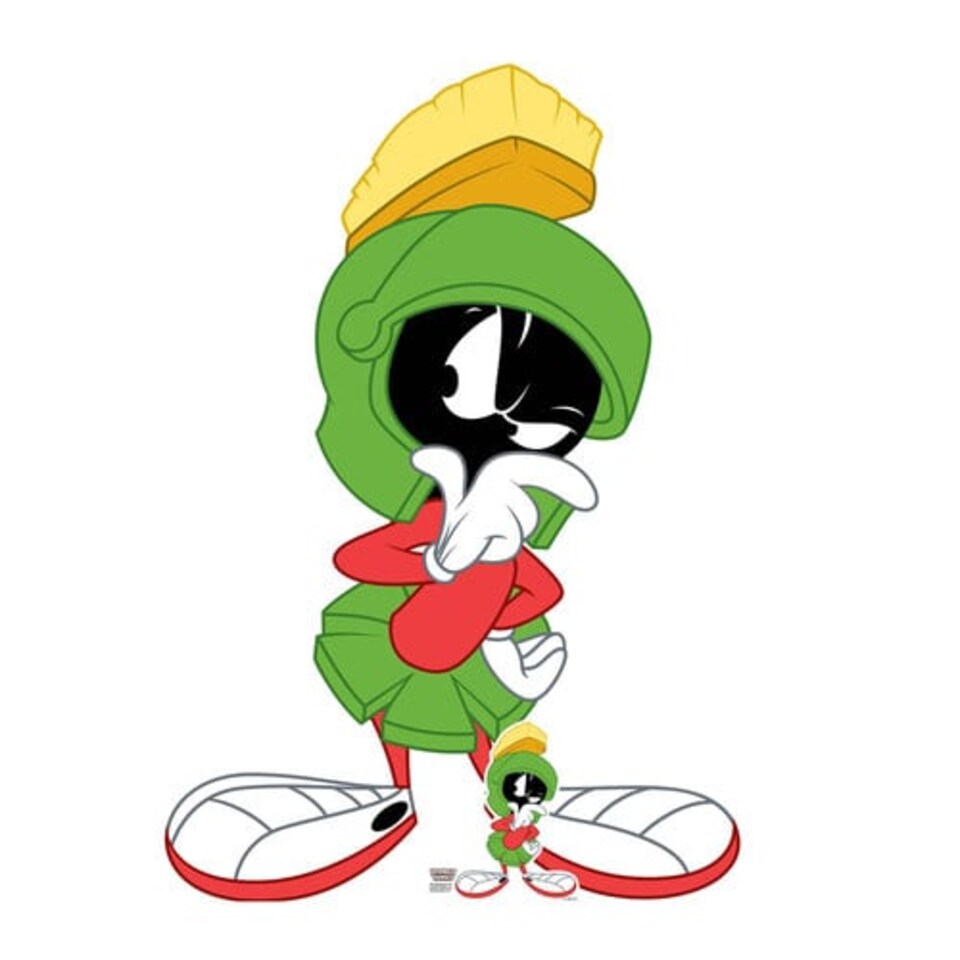 image 1 of Marvin The Martian Hmm Pose Lifesize Cardboard Cutout 135cm