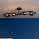 image 2 of Lena 4 Light Semi Flush Ceiling Light Black
