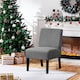 image 2 of Yaheetech Fabric Side Accent Chair with Rubberwood Legs Grey
