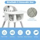 image 3 of COSTWAY 4 in 1 Baby Highchair Infant Feeding Seat