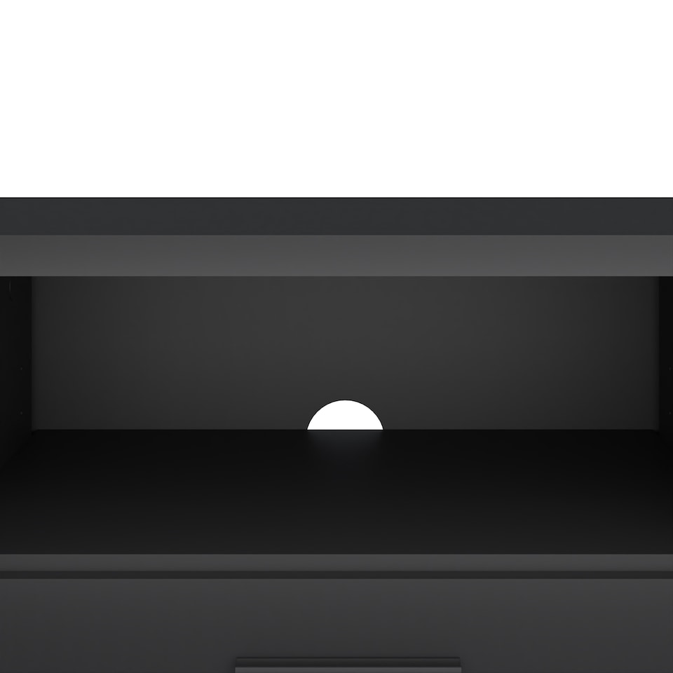 image 1 of Media TV Unit with 2 Doors 1 Drawer 147cm Black