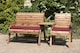 image 1 of Three Seat Companion Set Straight with Cushions - W262 x D74 x H98 - Fully Assembled - Burgundy