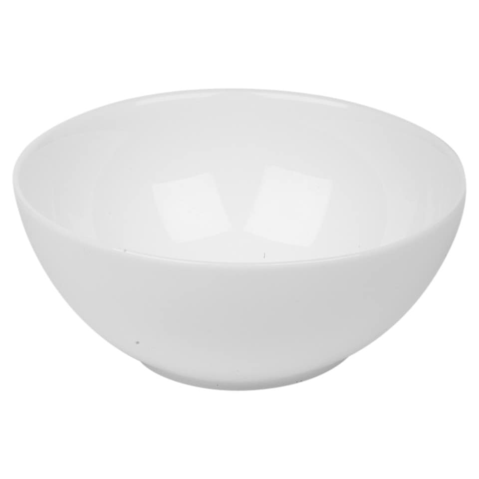 image 1 of White Opal Glass Dinner Set Plates Soup Bowls Dinnerware | White | Luna - Breakfast & Dinner - 24 Pcs | 24
