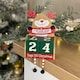 image 2 of Pre-personalised Wood Advent Block - Over 80 Titles - Blank Reindeer