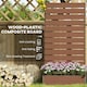 image 4 of Outsunny Raised Garden Bed with Trellis Standing Patio Planter Box Light Brown
