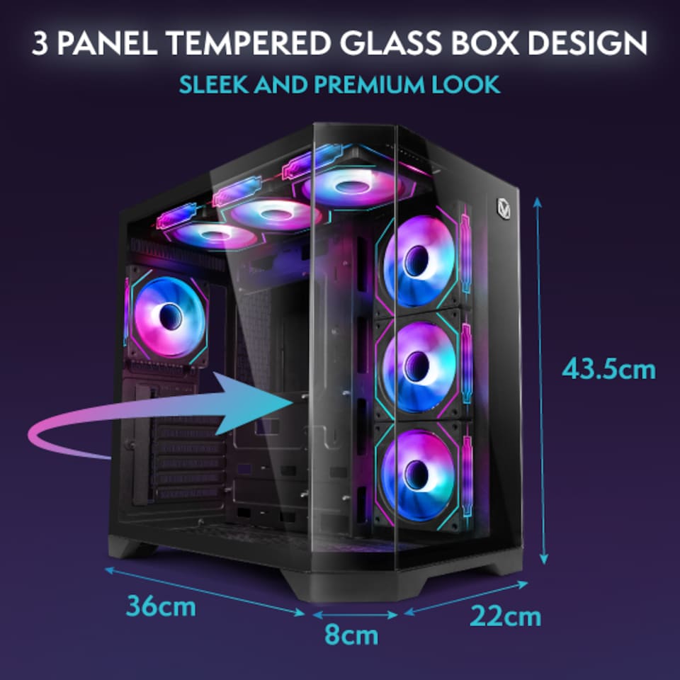 image 1 of Vibox Gaming PC - Ryzen 7 5700X, RTX 5070 Ti, 32GB RAM, 1TB NVMe SSD, Windows 11