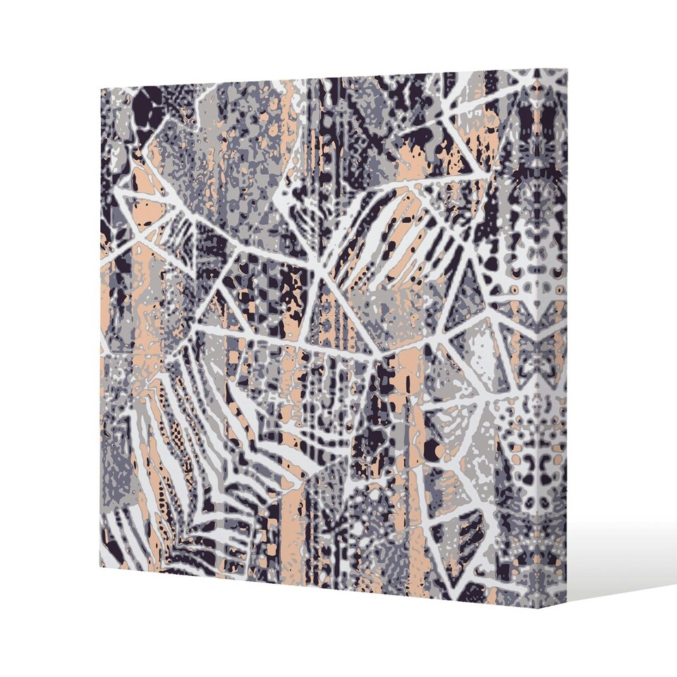 image 1 of Grunged Print (Canvas Print) 77 x 77 x 4cm
