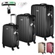 image 9 of Suitcases Set of 3 - scale, luggage tag, lock included, swivel wheels | Cream | champagne | 1