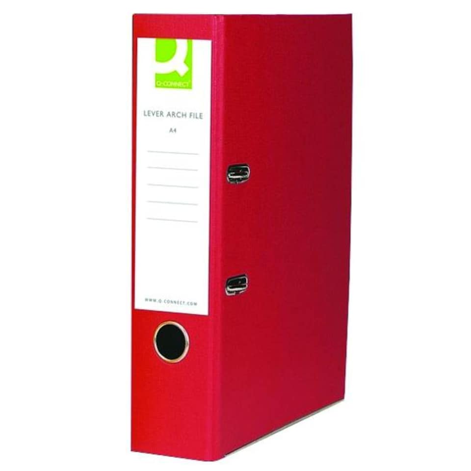 image 1 of Pack of 10 Paperbacked Foolscap Red Lever Arch Files