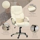 image 6 of HOMCOM Executive Office Chair Faux Leather Computer Chair w/ Wheel White