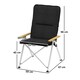 image 7 of Outsunny Padded Camp Chair Outdoor High Back Folding Recliner with Bag Black 