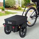 image 2 of HOMCOM Cargo Trailer Bike Trolley Cart with Handle Removable Rain Cover 70L