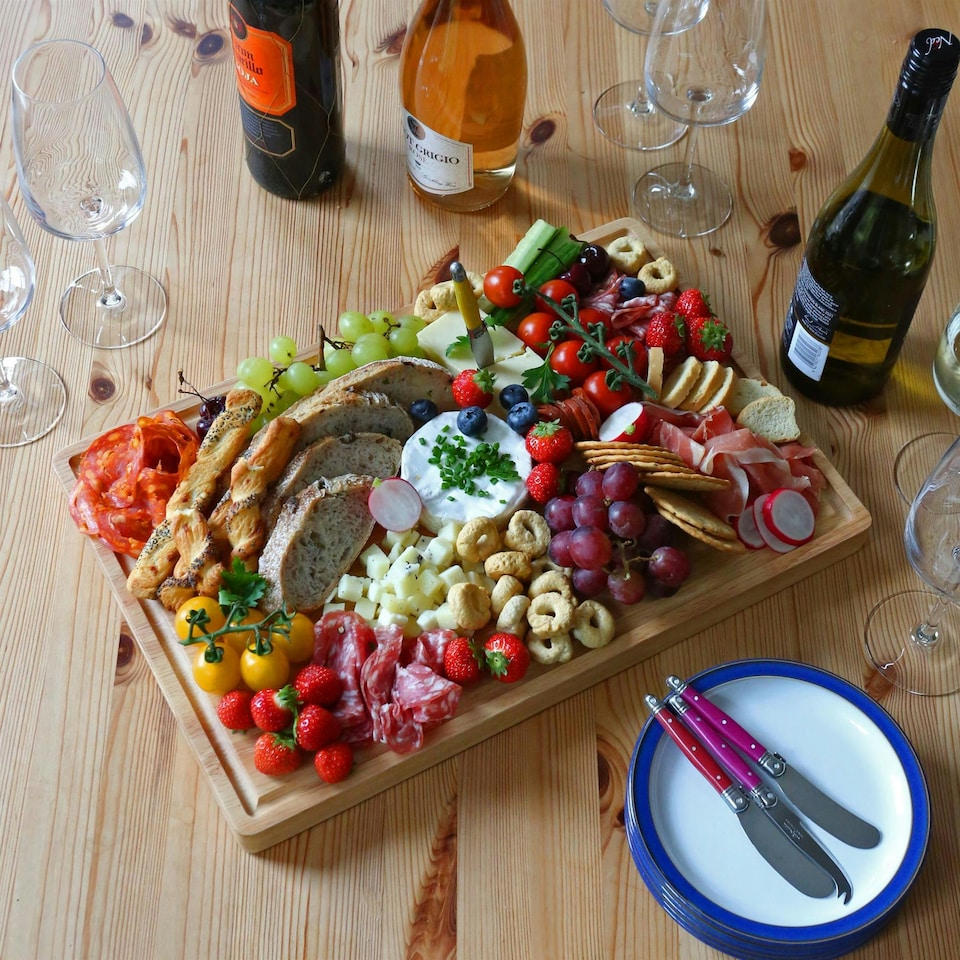 image 1 of Argon Tableware Wooden Butchers Block Chopping Board - 45cm x 30cm Brown