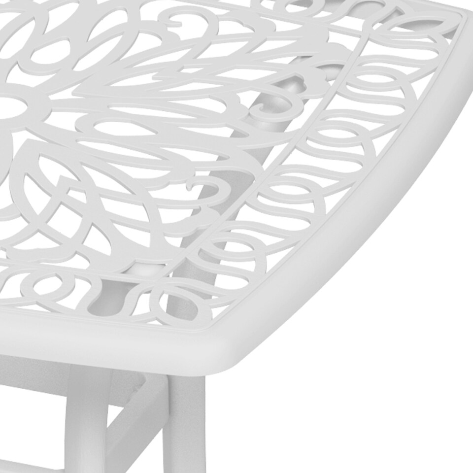 image 1 of Outsunny Cast Aluminium Bistro Table with Umbrella Hole, Bronze Tone