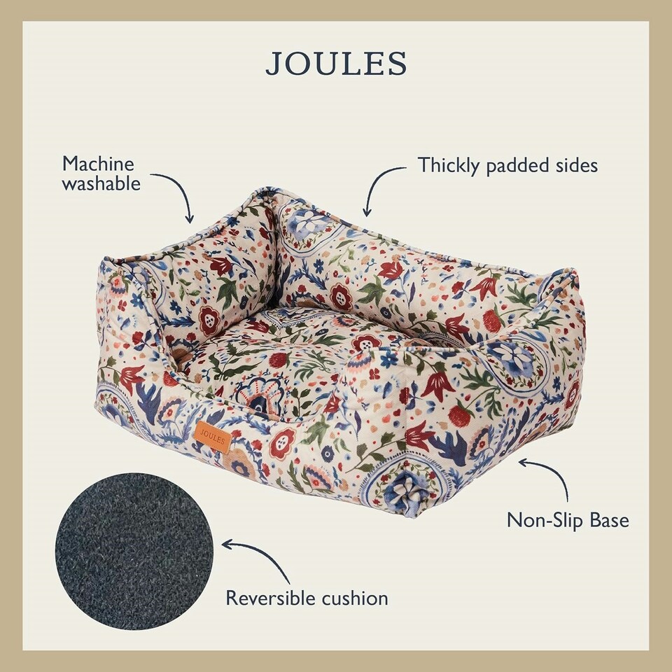 image 1 of Rosewood Joules Festival Floral Box Dog Bed | Multi | L | 1