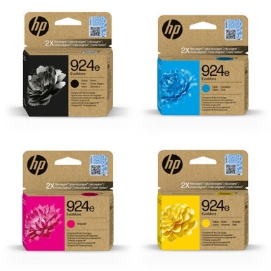 Set of 4 HP 924e EvoMore Ink Cartridge Multipack Multi Set of 4 HP 924e EvoMore Ink Cartridge Multipack XL 4