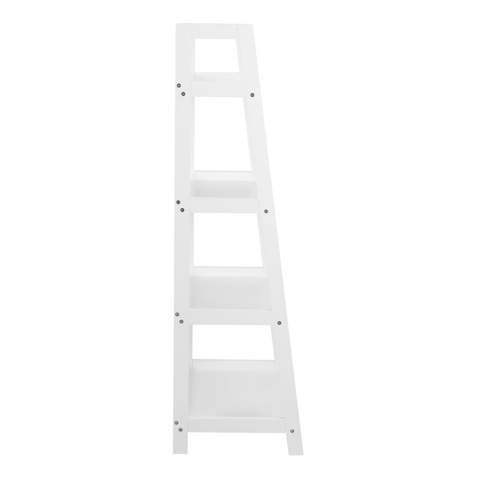 image 1 of Wally Bookcase with 4 Shelves in White