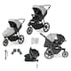 image 1 of Venus Max Jogger i-Size Travel System – from Birth to 22kg, All-Terrain Pushchair, Stratus Car Seat, ISOFIX Base, UPF 50+ Hood, Footwarmer, Raincover (Grey)