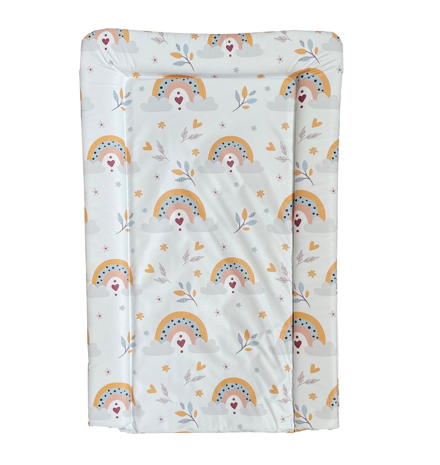 image 1 of Babybase Changing Mat Boho Rainbow | White