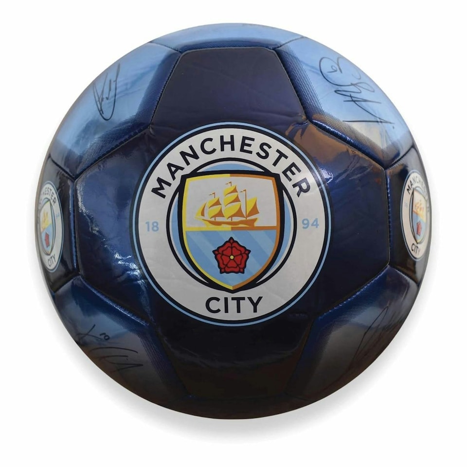 image 1 of Team Merchandise 26 Panel Signature Football - Team Merchandise - Man City - 5 - MC08886 Blue